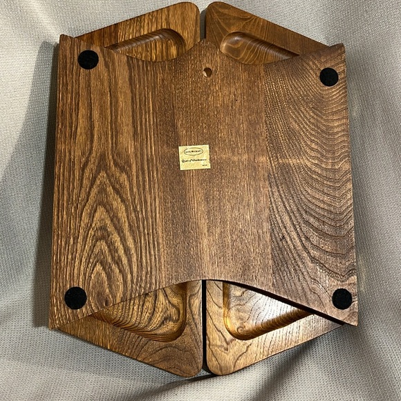 Vintage Japan Gail Craft Wood Butterfly Tile Charcuterie Cheese Board - Picture 4 of 8